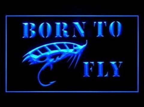 Fishing Born to Fly Lure Fish LED Neon Sign